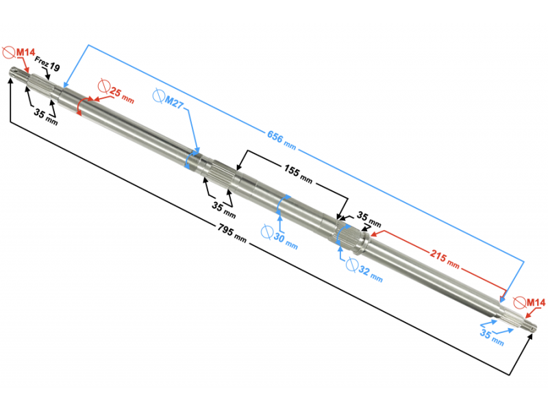 Rear axle Pentora