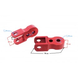 Shock absorber extension, red - FI10
