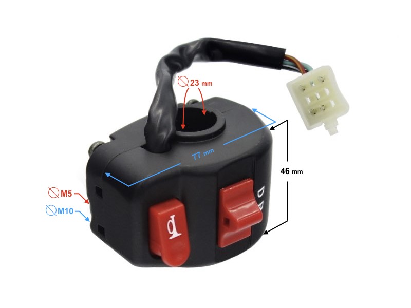 Combined switch, right for Tres scooter