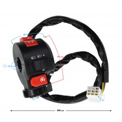 Combined switch, right for ATV 110 with suction lever (7 pin)
