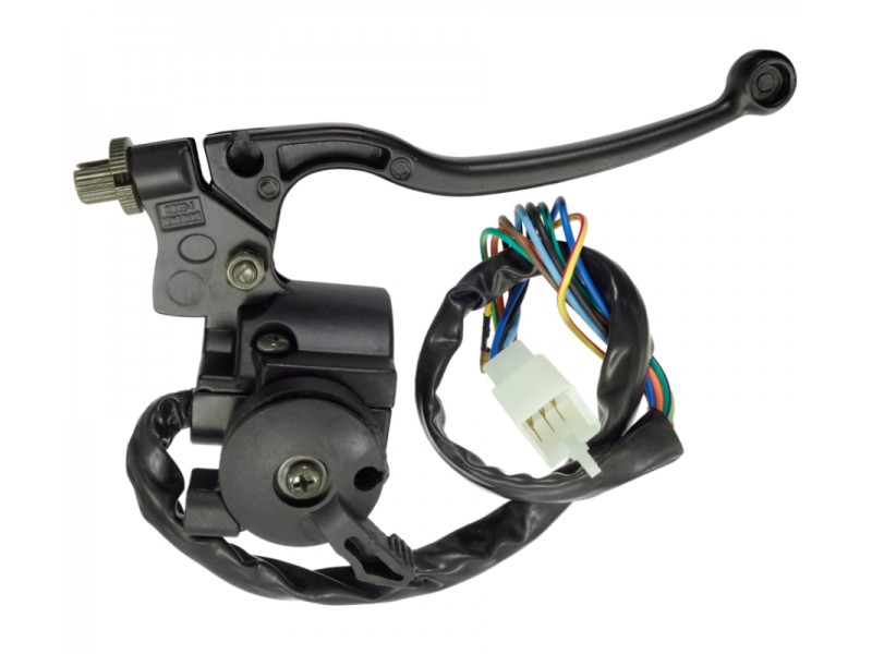 Combined switch left for moped with suction lever