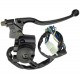 Combined switch left for moped with suction lever