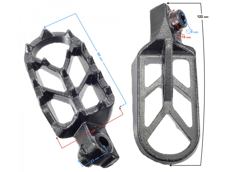 Footrests set NXT250 Base Footrests set NXT250 Base
