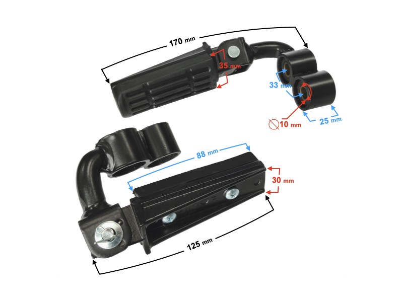 Front footrest for FR moped , set Front footrest for FR moped , set