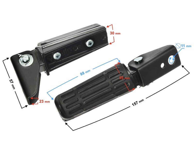 Rear footrest for FR moped , set