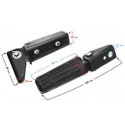 Rear footrest for FR moped , set