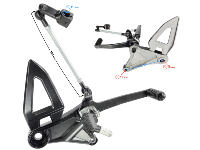 Front left footrest Naked 50