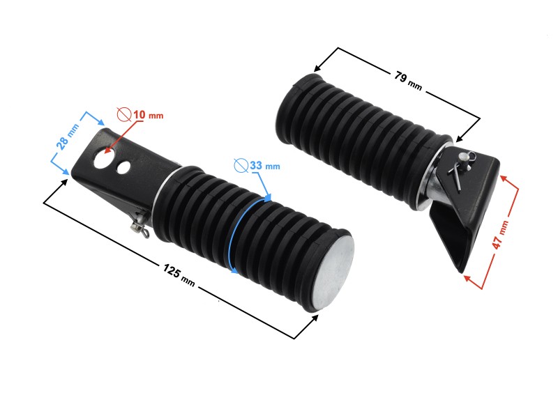 Footrests for Fighter 2 moped
