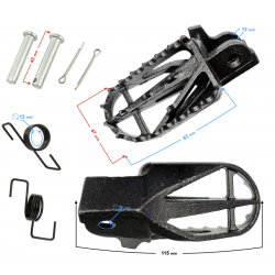 Drivers footrests set for DB250 MZK