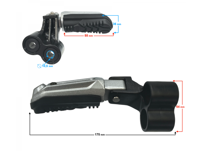 Front left footrest for Blade 125 motorcycle