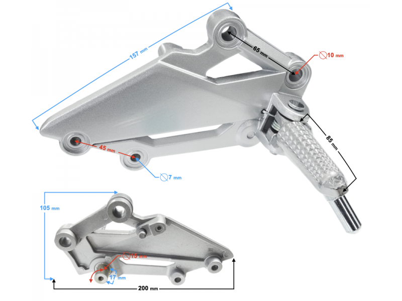 Front right footrest BLADE R