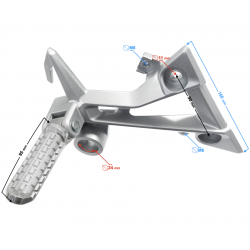 Rear right footrest BLADE R