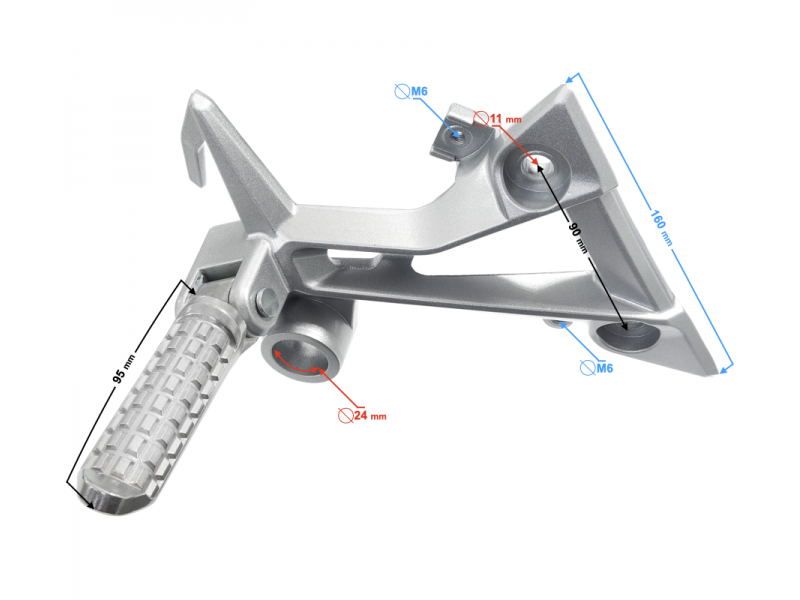 Rear right footrest BLADE R