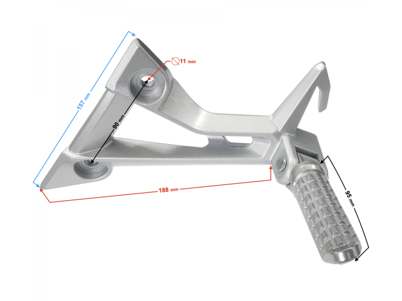 Rear left footrest BLADE R Rear left footrest BLADE R