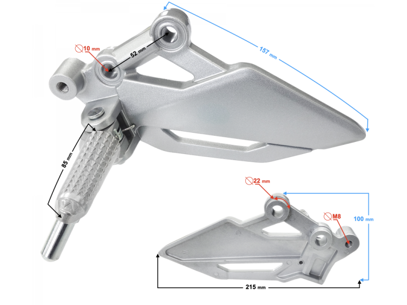 Left front footrest BLADE R