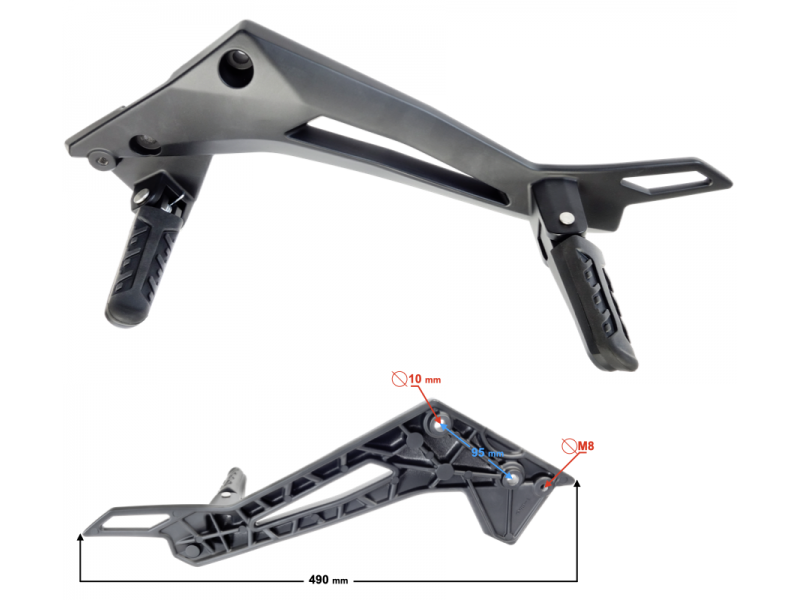 Rear left footrest Stratos 125