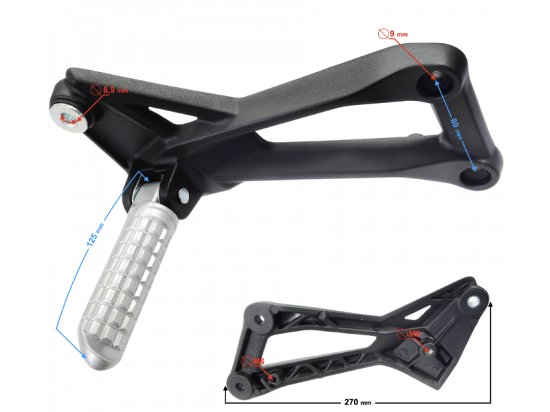 Rear Right Footrest VOGE 300 DS