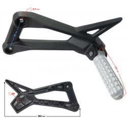Rear footrest set. left VOGE 300 R/DS
