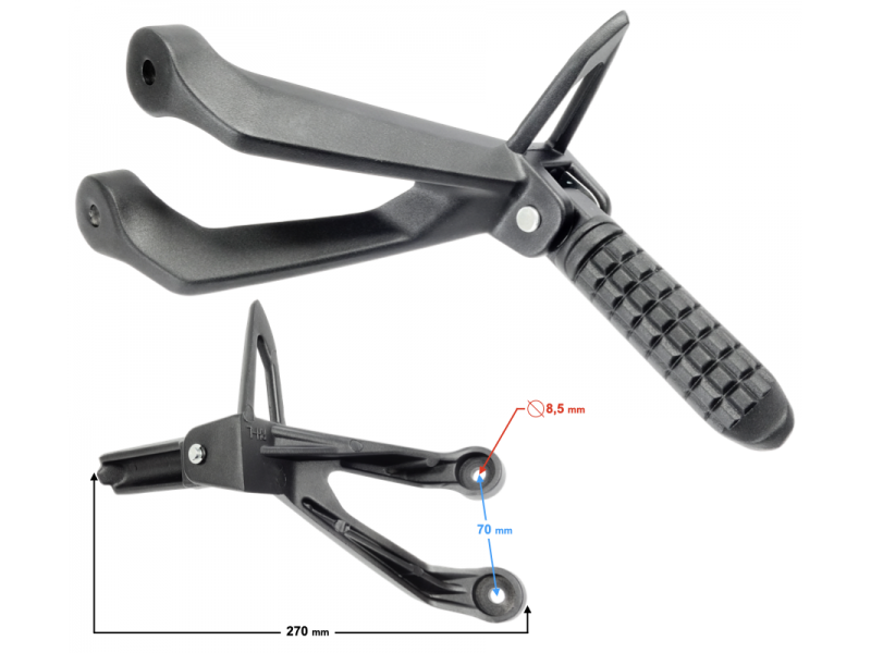 Footrest (left passenger set) VOGE 125R