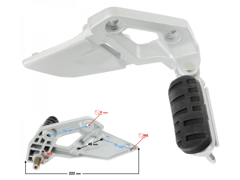 Footrest (Drivers Set Right) VOGE 525DSX
