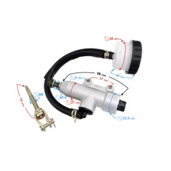 Rear brake pump for ATV