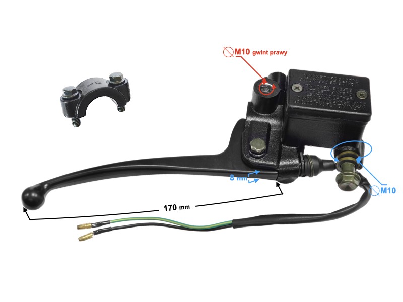 Front right brake pump for scooter