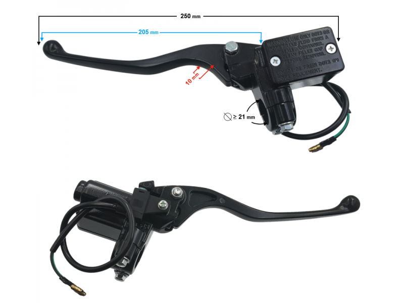 (WHOLESALE) Rear Brake Master Cylinder Coral 125