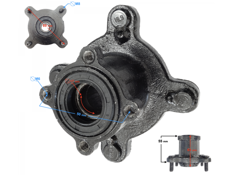 Hub, drum front T-rex 125