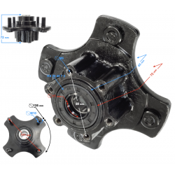 Wheel hub front Discover 200