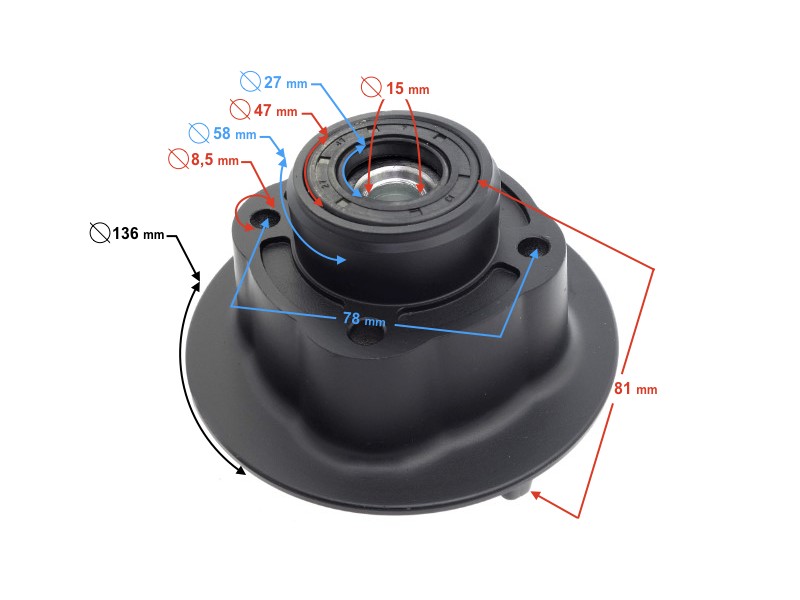 Rear wheel hub for FR 2 moped