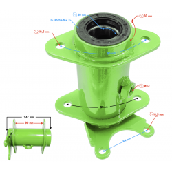 Rear axle hub green T-rex 125