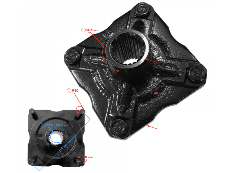 Rear wheel hub ATV Mikilon (H)