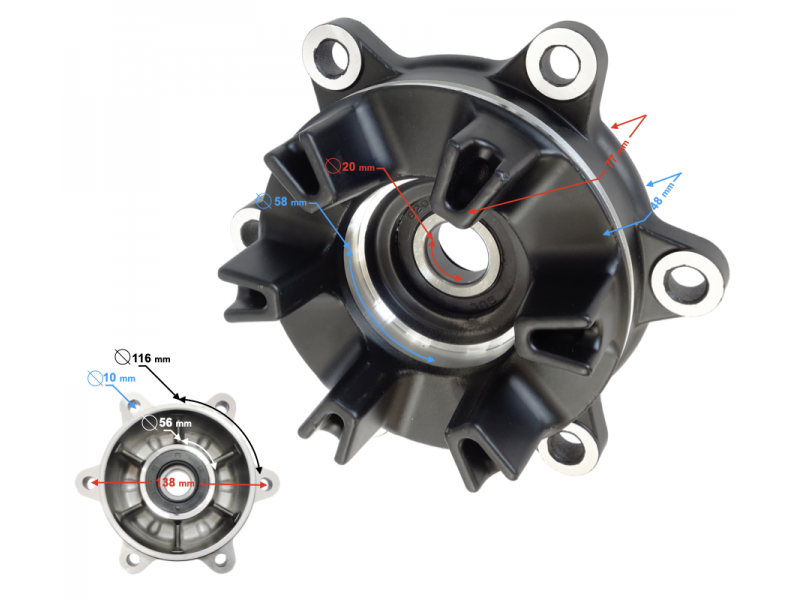 Rear wheel hub Stratos 125