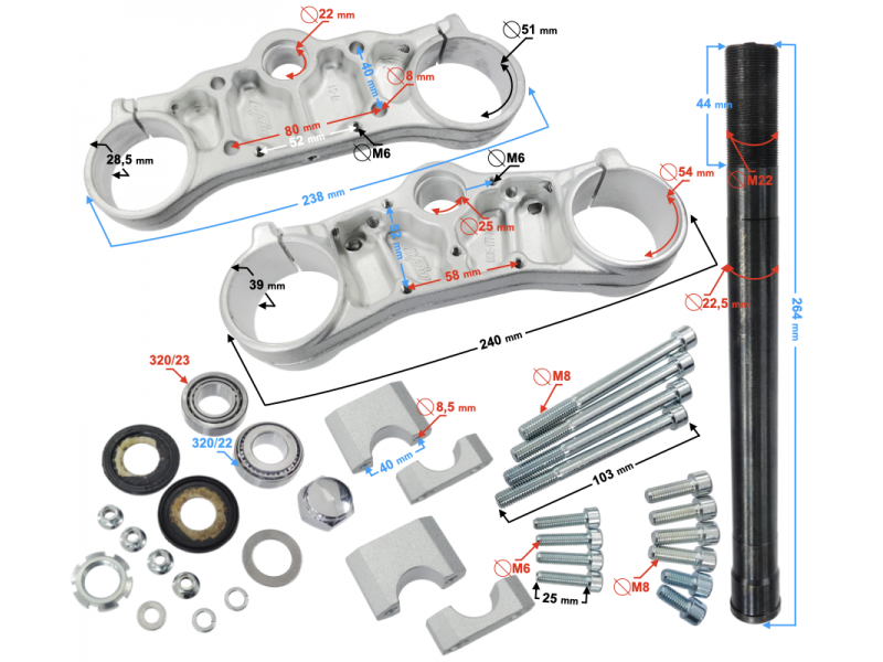 NXT250 Base Front Suspension Shelf Kit