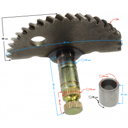 Kick starter shaft (crescent moon) for Challenger 2 scooter Kick starter shaft (crescent moon) for Challenger 2 scooter