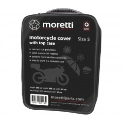 Motorcycle cover with trunk, size S, Moretti