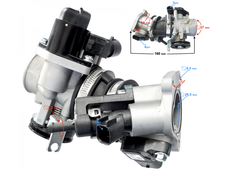Complete throttle body Blade R