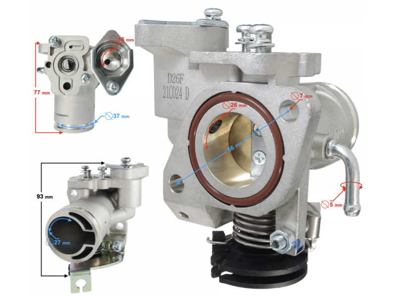 Throttle body Falcon 125 (E5)