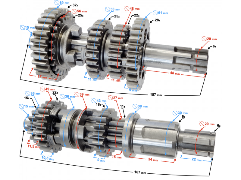 Gearbox Bashan 200cc
