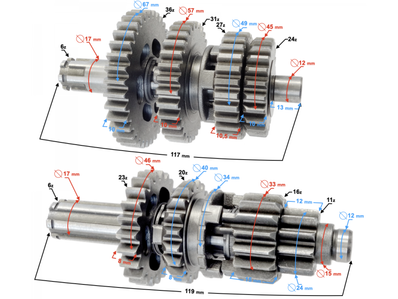 NXT125 gearbox