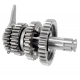 Gearbox for Moretti horizontal 154FMI engine, 125cc 4T, 4-speed Manual, Black