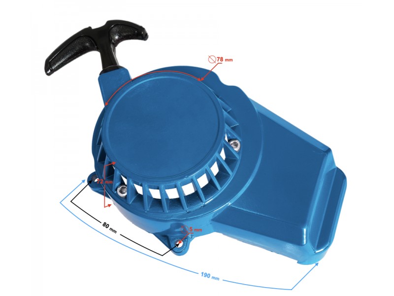 Engine cover - cutter for Pocket Bike moped, aluminum blue