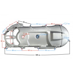 Engine drive cover for 50 2 T scooter