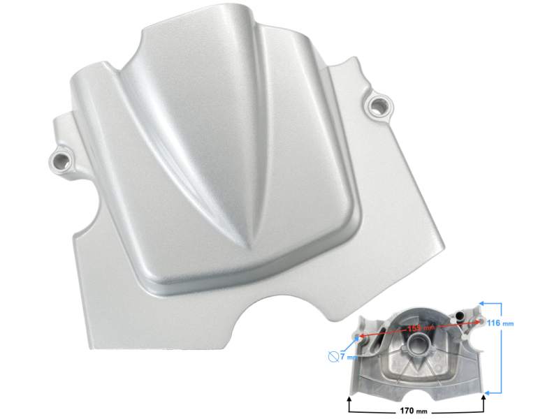 Gear cover for Moretti vertical 162FMJ, 150cc 4T 5-speed manual Gear cover for Moretti vertical 162FMJ, 150cc 4T 5-speed manual