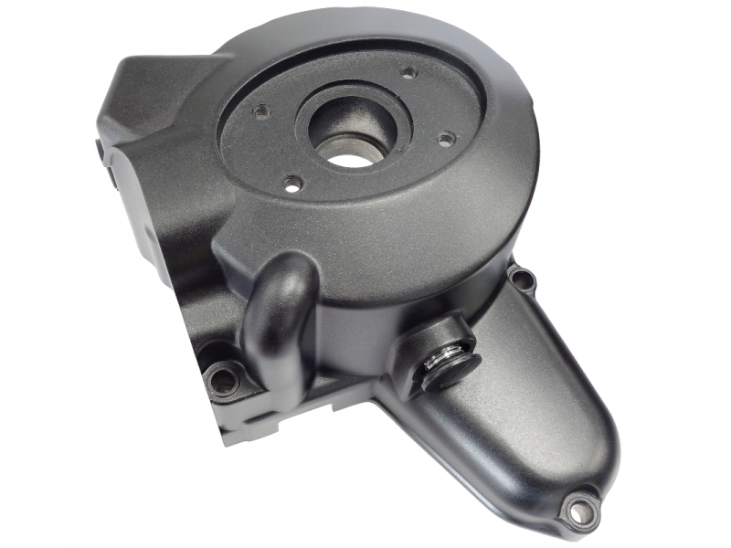 Magneto cover for Moretti horizontal engine 154FMI, 125cc 4T, 4-speed Manual, black