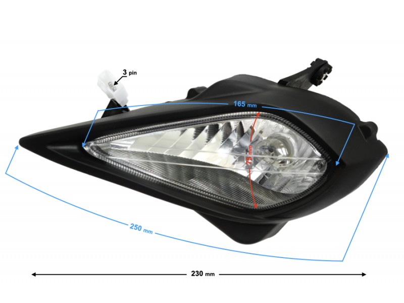 Left headlight Pentora