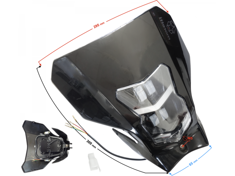 LED Headlight DB250 MZK Black LED Headlight DB250 MZK Black