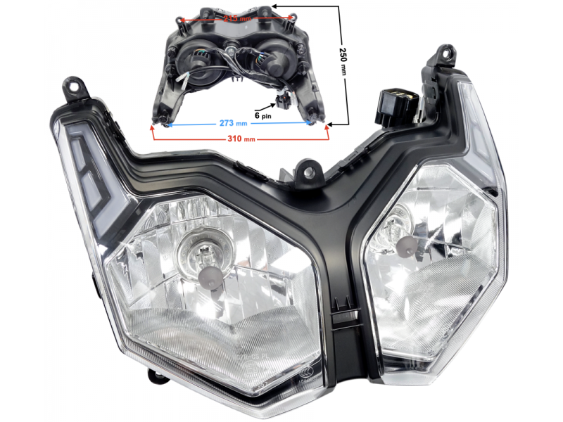 Headlight Euro 5 + VOGE 300 Rally