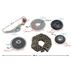 Camshaft with timing chain 84 links for 110cc engine