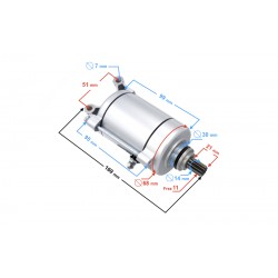 Starter ATV Bashan 11 teeth